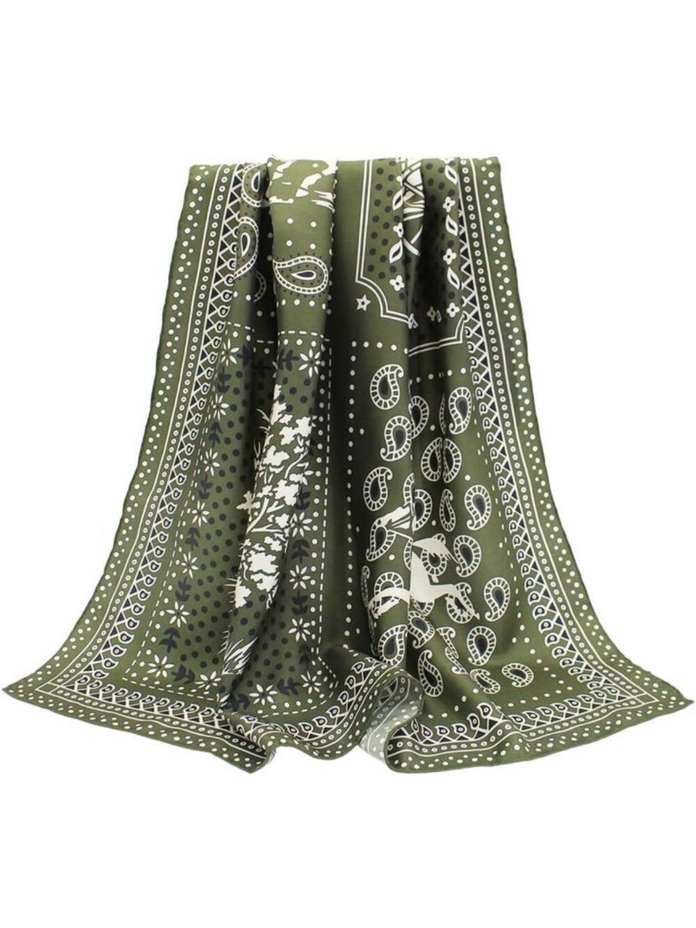 Luxurious 100% Mulberry Silk Scarf - 35" Square Hair Wrap - Perfect Gift